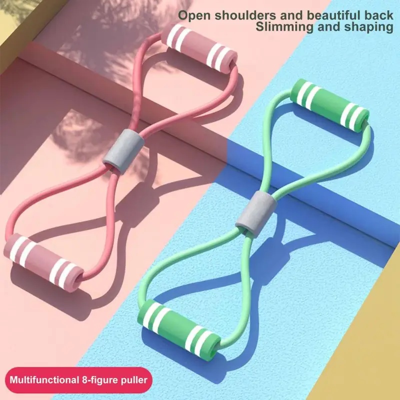 Resistance Bands Set With Handles - Pita Resistensi Kebugaran dengan Pegangan Portabel