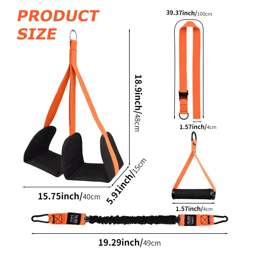 Resistance Bands Set With Handles - Set Tali Resistensi untuk Bantuan Pull-up,