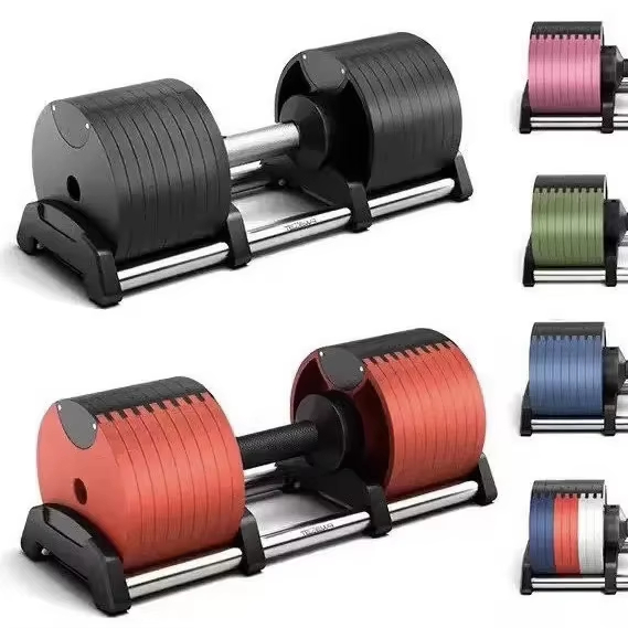 Adjustable Dumbbell Pair 40Kg - Set Dumbbell Besi Cor 40kg Portabel