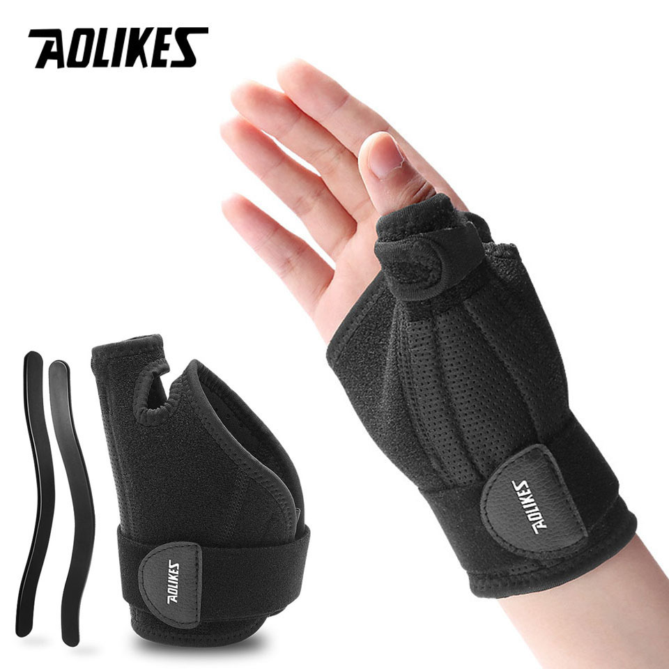 Wrist Wraps Weightlifting Support - AOLIKES 1PCS Pergelangan Tangan Brace Penopang