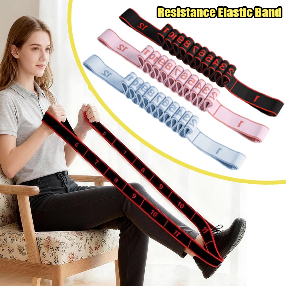 Pilates Bar Kit With Resistance Bands - Pita Resistensi Yoga Pilates Berangka, Kain