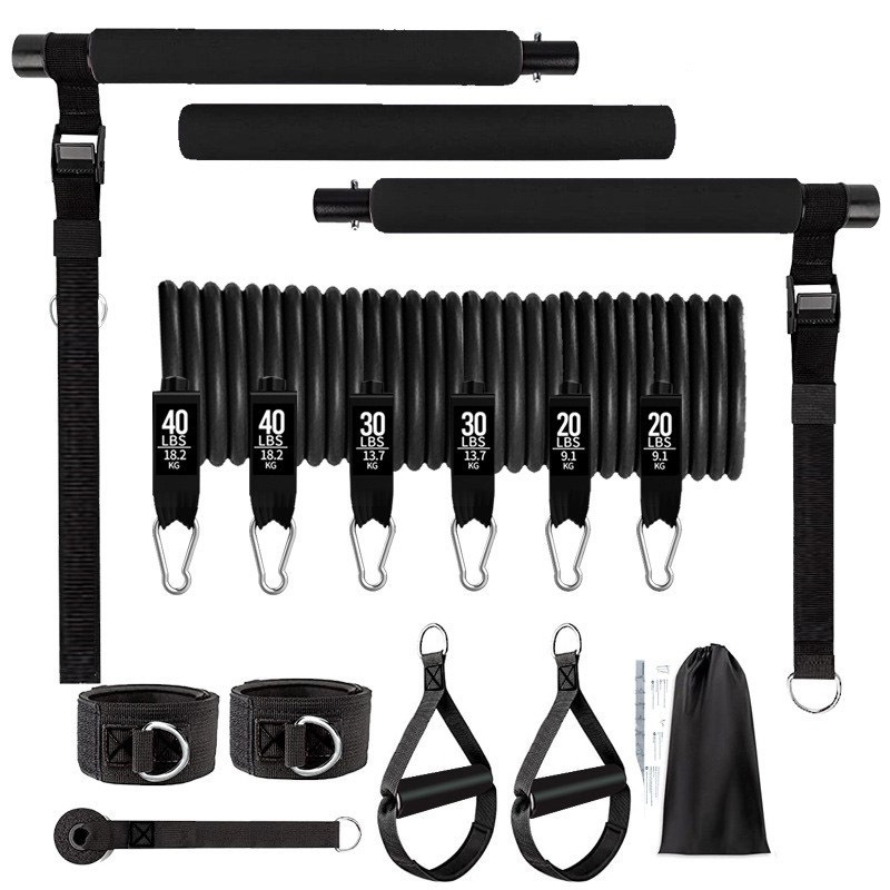 Resistance Band 180lbs dengan  - Pilates Bar Kit With Resistance Bands ulasan dan harga