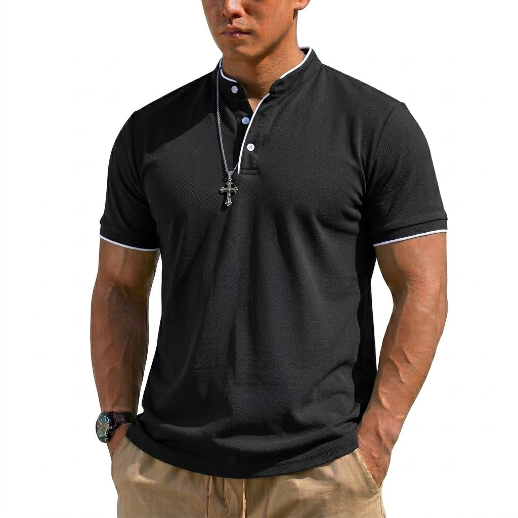 Kaos Henley Lengan Pendek Musi - Hiking ulasan dan harga